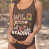 Funny Wild About Reading Book Leopard Animals Back To School Shirt