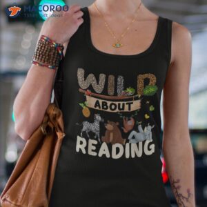 funny wild about reading book leopard animals back to school shirt tank top 4