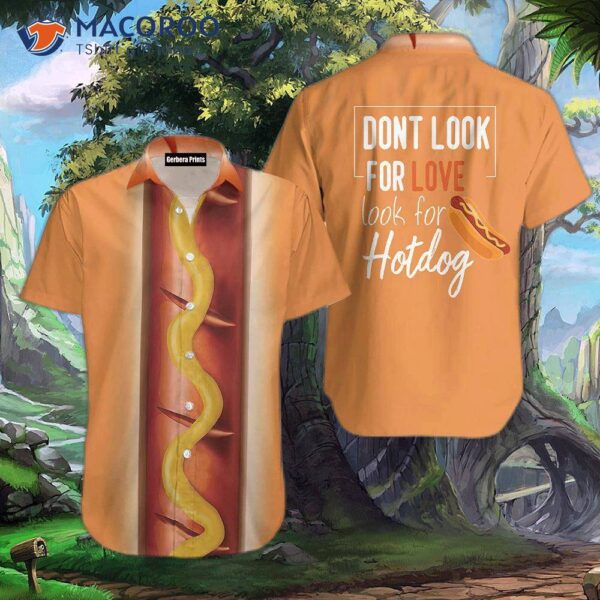 Funny Yellow Hawaiian Hot Dog Shirts