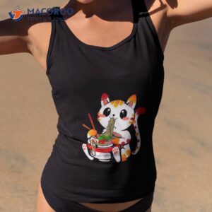 furia hiswattson kawaii japanese orange cat ramen shirt tank top 2