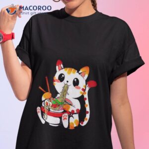 Furia Hiswattson Kawaii Japanese Orange Cat Ramen Shirt