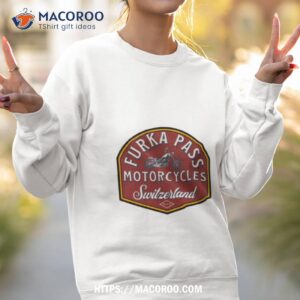 furka pass badge switzerland motorcycles shirt sweatshirt 2