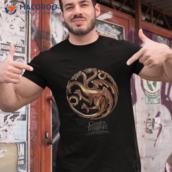 Game Of Thrones Iron Anniversary Dragon Logo Shirt