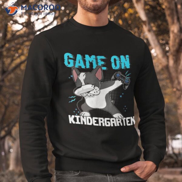 Game On Kindergarten French Bulldog Gamer Back To School Shirt