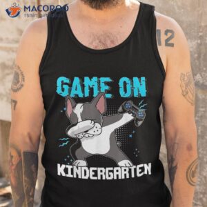 game on kindergarten french bulldog gamer back to school shirt tank top