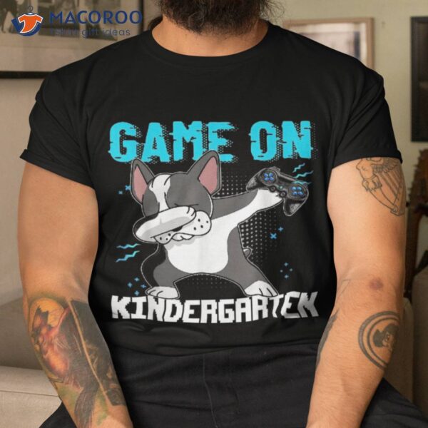 Game On Kindergarten French Bulldog Gamer Back To School Shirt