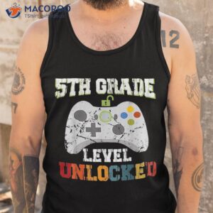 game over back to school shirt 5th grade level unlocked tank top