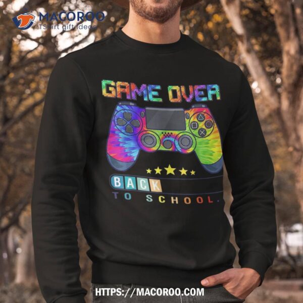 Game Over Back To School Shirt Funny Kids First Day