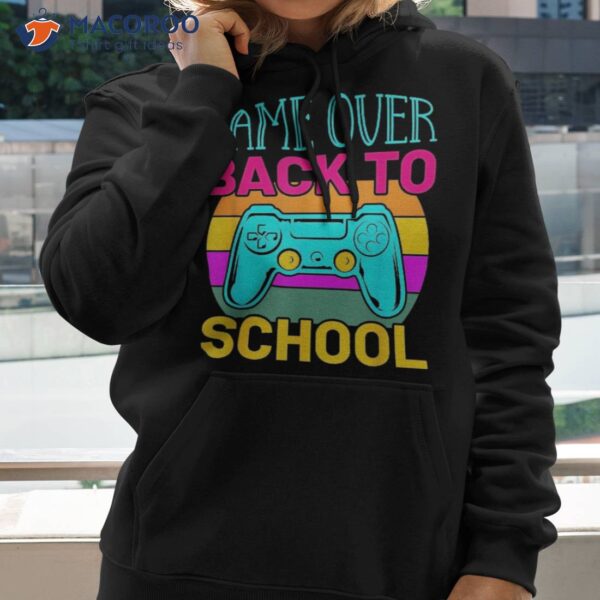 Game Over Back To School Teacher Student Controller Gamer Shirt