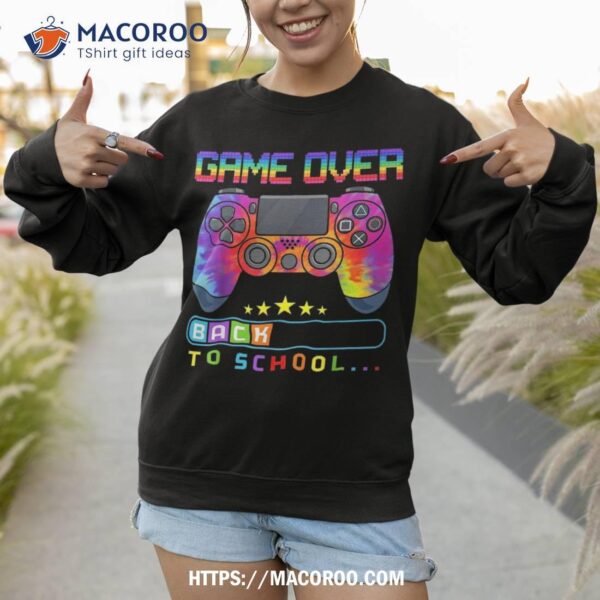 Game Over Back To School Tie Dye First Day Kids Boys Shirt