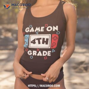 gamer back to school funny game on 4th grade kids boys shirt tank top 1