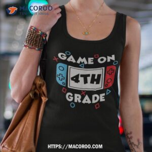 gamer back to school funny game on 4th grade kids boys shirt tank top 4