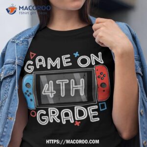 Gamer Back To School Funny Game On 4th Grade Kids Boys Shirt