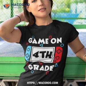 gamer back to school funny game on 4th grade kids boys shirt tshirt 1