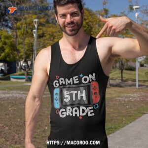 gamer back to school funny game on 5th grade kids boys shirt tank top