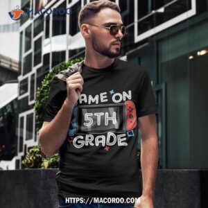 gamer back to school funny game on 5th grade kids boys shirt tshirt