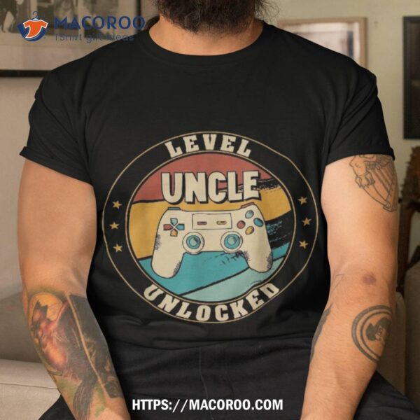Gamer New Uncle Dad Mom Baby Announcet Pregnancy Father Shirt