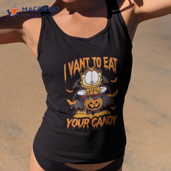 Garfield Halloween I Want To Eat Your Candy Shirt