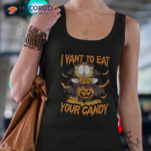 garfield halloween i want to eat your candy shirt tank top 4