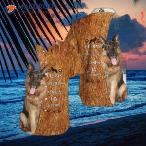 German Shepherd Dog Footprint Hawaiian Shirts