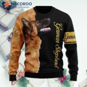 German Shepherd Half-cool Ugly Christmas Sweater