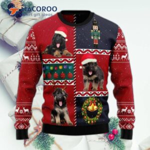 German Shepherd Vintage Ugly Christmas Sweater