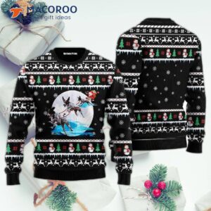 German Shorthaired Pointer Santa On Highway Ugly Christmas Sweater