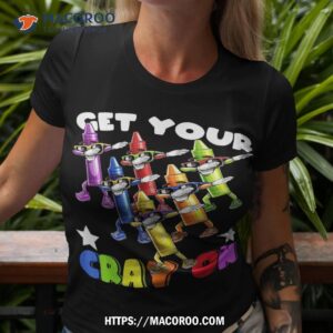 Get Your Cray On Dabbing Crayons Back To School Shirt Kids