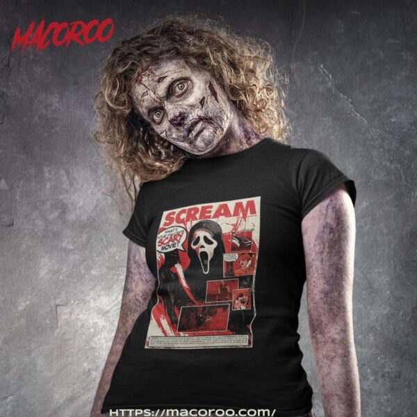 Ghost Face Scream Horror Halloween New How Scary Wake Up Slasher Sweat Funny Shirt