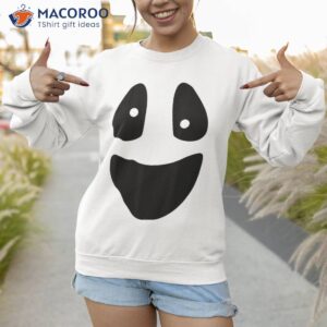 ghost funny scary face lazy halloween costume shirt sweatshirt
