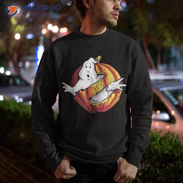 Ghostbusters Classic Logo Halloween Pumpkin Graphic Shirt