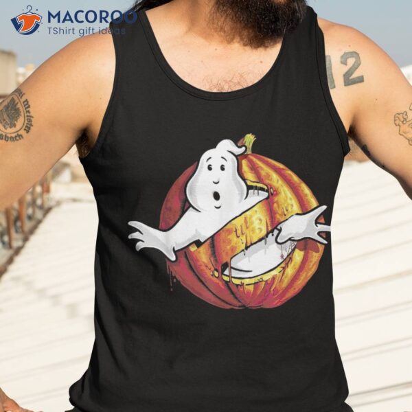 Ghostbusters Classic Logo Halloween Pumpkin Graphic Shirt