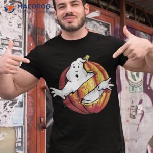 ghostbusters classic logo halloween pumpkin graphic shirt tshirt 1