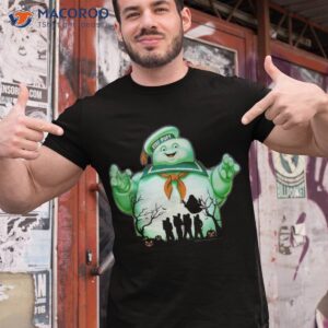 Ghostbusters Marshmallow Man Group Shot Silhouette Shirt