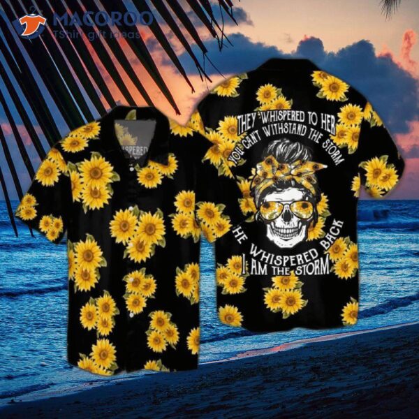 Gift For Mother: Sunflower, Mom Skull, And The Storm Hawaiian Shirts