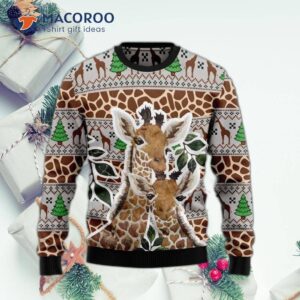 Giraffe Family Ugly Christmas Sweater