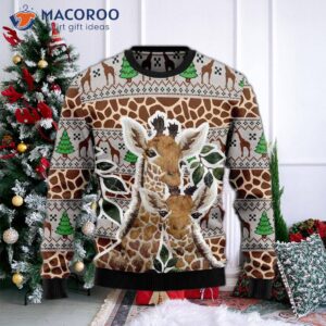 Giraffe Family Ugly Christmas Sweater