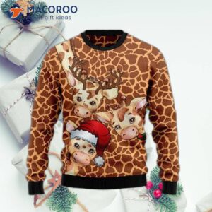 Giraffe Funny Ugly Christmas Sweater