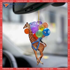 Giraffe Lovers Car Custom-shaped Christmas Acrylic Ornament