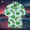 Glasses Of Margarita Cocktail, Fresh Drinks, Green And White Hawaiian Shirts