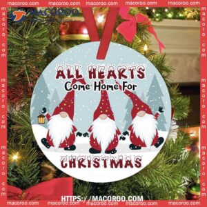 gnome christmas all hearts come home for circle ceramic ornament gnome ornaments diy 2