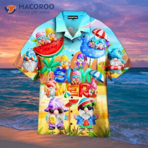 Gnomes And Beach Hello Summer Hawaiian Shirts