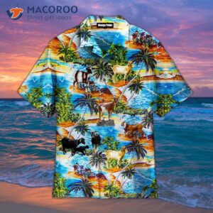 goats on beach hawaiian shirts 0