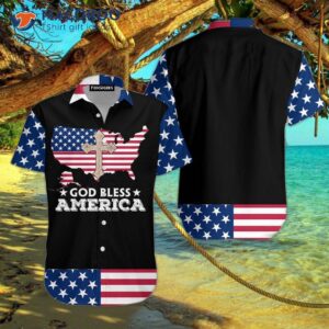 God Bless America And Black Hawaiian Shirts.