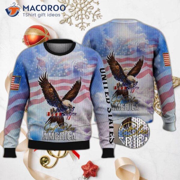 God Bless America, Ugly Christmas Sweater.