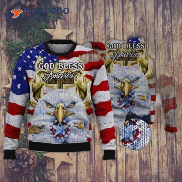 God Bless America Ugly Christmas Sweater