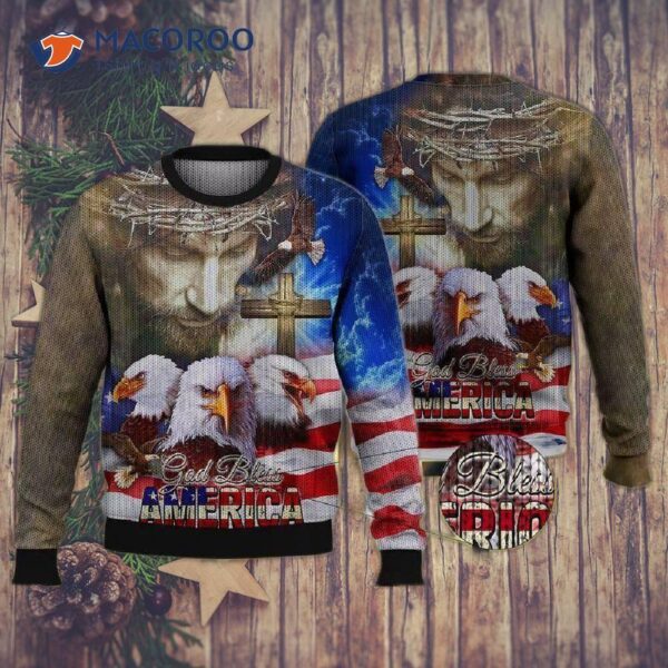 God Bless America Ugly Christmas Sweater