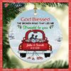 God Blessed The Broken Road Custom Name Christmas Ceramic Ornament