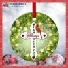“god Is Always Beside You” Christmas Ceramic Ornament