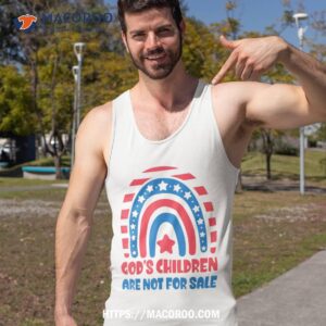 god s children are not for sale red white blue rainbow shirt tank top